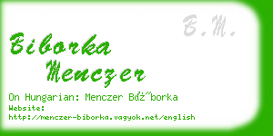biborka menczer business card